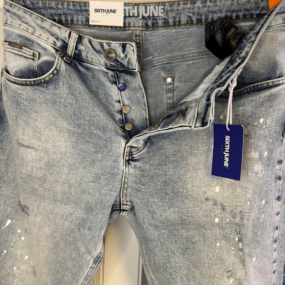 •NWT• Sixth June Light Wash Jeans – Women’s Size 38  •US-23564-BLUE-38 - Picture 3 of 12